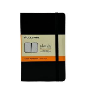 Moleskine Classic Notebook, Hard Cover, Large (5" x 8.25") Ruled/Lined, Black